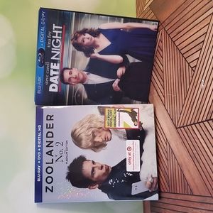 2 Comedy dvds Date Night  and  Zoolander #2 Steve Carell Tina Fey Ben Stiller